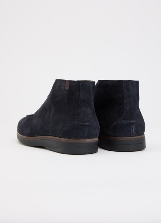 Floris van Bommel De Oister 05.04 veterschoen van kalfssuède - achterkant blauw