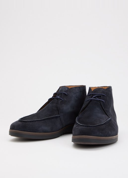 Floris van Bommel De Oister 05.04 veterschoen van kalfssuède - detail 3 blauw