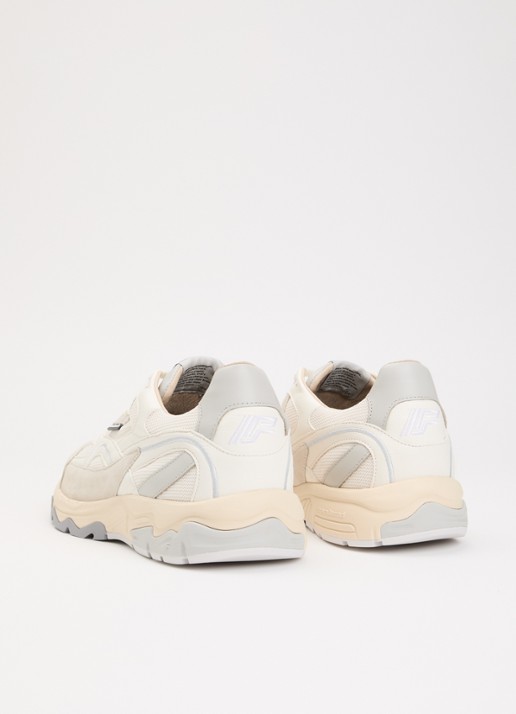 Floris van Bommel De Rezer 01.32 sneaker van leer met details van suéde  - achterkant 2 wit