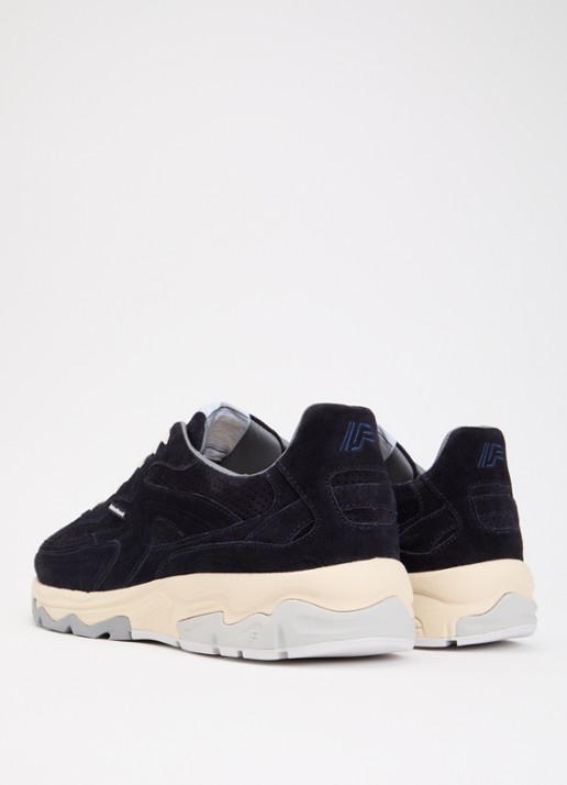 Floris van Bommel De Rezer 02.06 sneaker van suède - achterkant 5 donkerblauw
