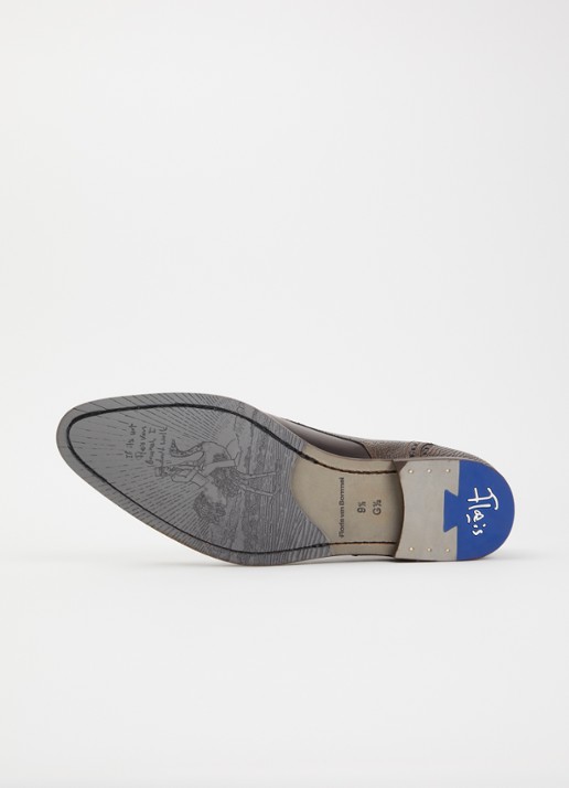 Floris van Bommel De Stapper 39.80 brogue van leer - detail 3 donkerbruin