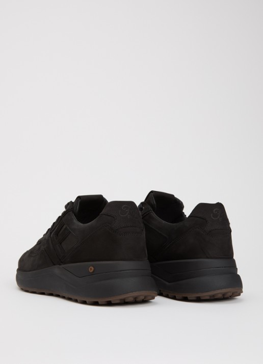 Floris van Bommel De Trikker 02.20 sneaker van nubuck - achterkant 4 zwart