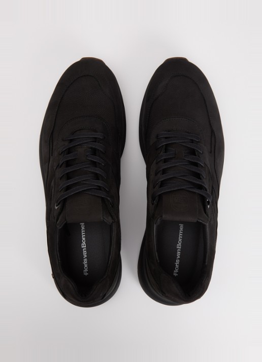 Floris van Bommel De Trikker 02.20 sneaker van nubuck - detail 2 zwart