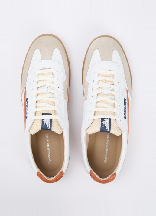Floris van Bommel De Zaler 01.17 sneaker van leer met details van suède - detail 4 oranje