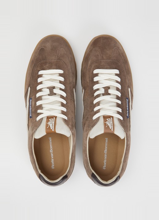 Floris van Bommel De zaler 01.28 sneaker van suède  - detail 2 taupe