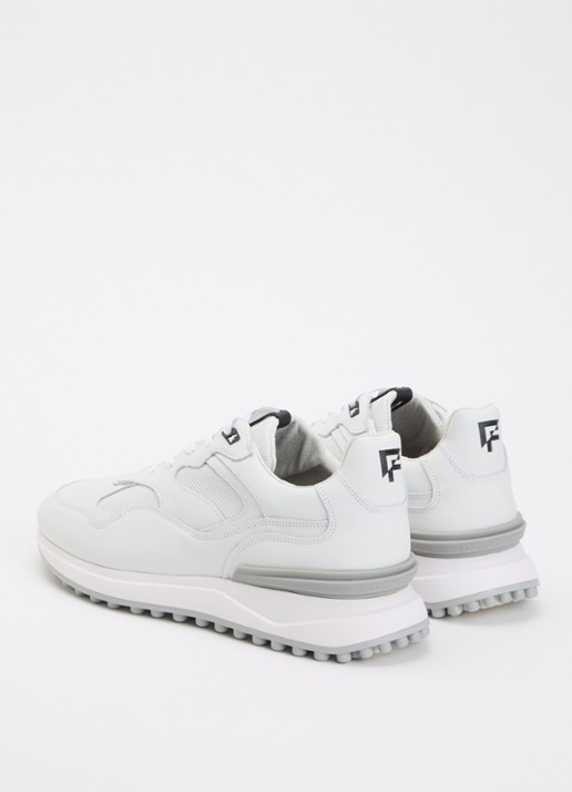 Floris van Bommel Noppi 18.12 sneaker van kalfsleer - achterkant lichtgrijs