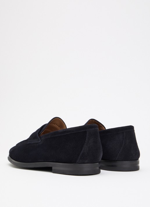 Floris van Bommel Reda 02.03 loafer van suéde  - achterkant 2 royalblauw