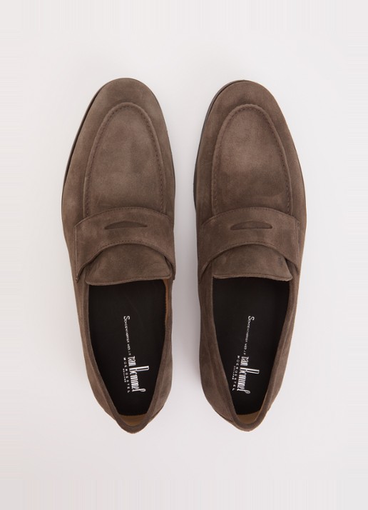 Floris van Bommel Reda loafer van suède - detail 4 grijs