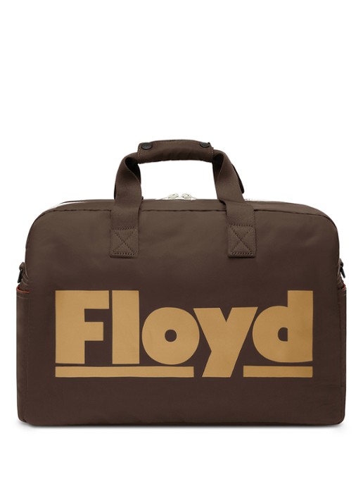 Floyd Weekendtas met logoprint - voorkant bruin
