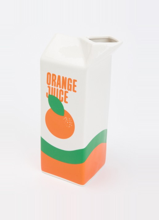 Fluid Market Orange Juice vaas 23 cm - voorkant 2 gebroken wit