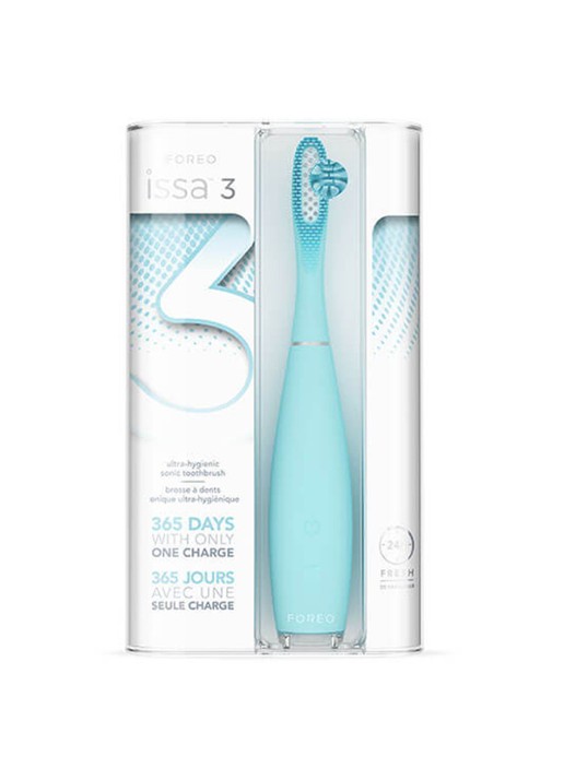 Foreo ISSA™ 3 ultra-hygienic silicone sonic toothbrush - elektrische tandenborstel - detail mint