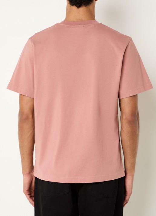 forét Bellis T-shirt met logoborduring - achterkant zalmroze
