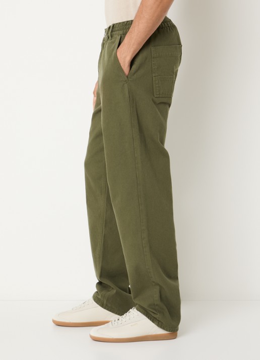 forét Clay loose fit broek met steekzakken - detail 3 legergroen