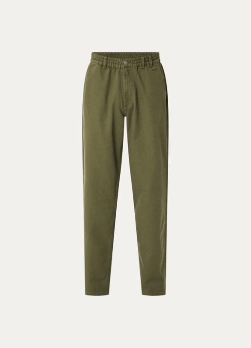 forét Clay loose fit broek met steekzakken - voorkant 4 legergroen