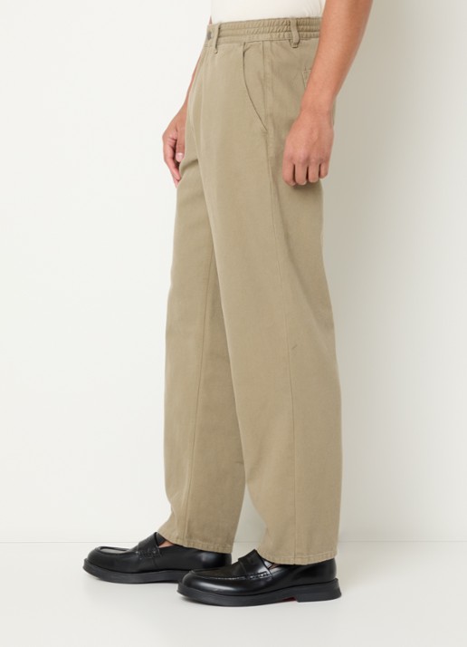 forét Clay straight fit chino met steekzakken - detail 2 mosgroen