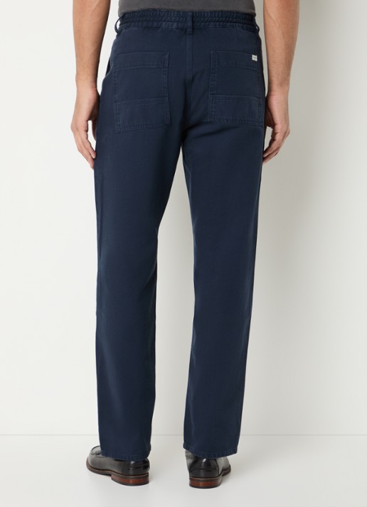forét Clay straight fit chino met steekzakken - achterkant 3 donkerblauw