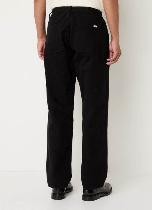 forét Clay straight leg jeans met steekzakken - achterkant 5 zwart