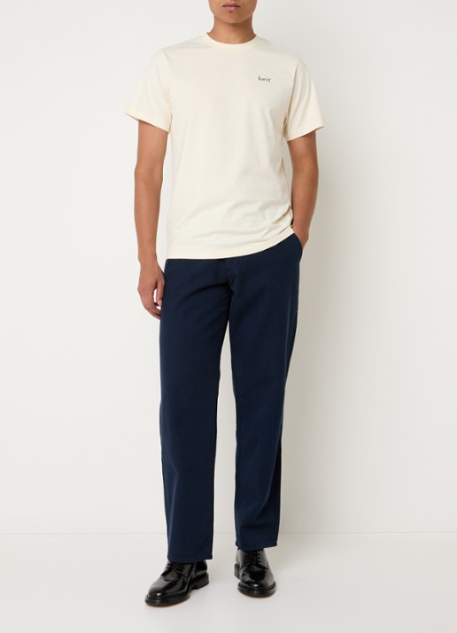 forét Clay straight leg jeans met steekzakken - voorkant 5 indigo