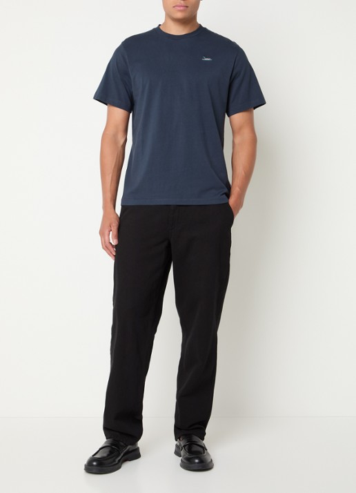 forét Duck T-shirt met borduring - voorkant 3 donkerblauw