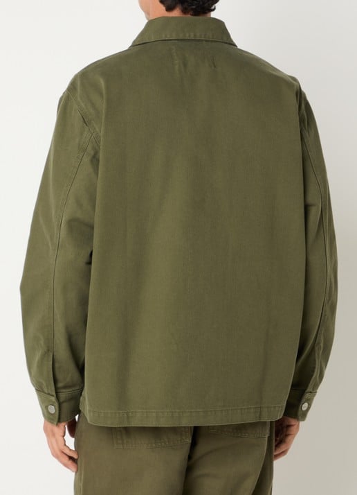 forét Forager overshirt met opgestikte zakken - achterkant 2 legergroen