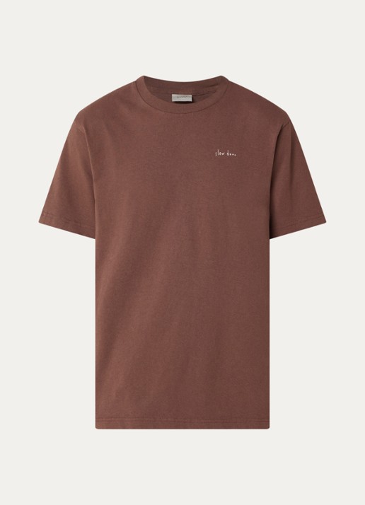forét Haze T-shirt met front- en backprint - voorkant 2 kastanjebruin