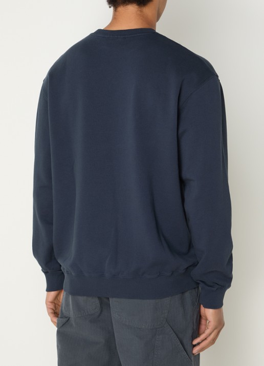 forét Kite sweater met borduring - achterkant donkerblauw
