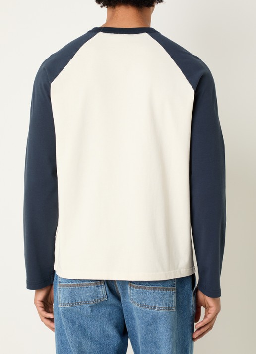 forét Longsleeve met logo - achterkant gebroken wit