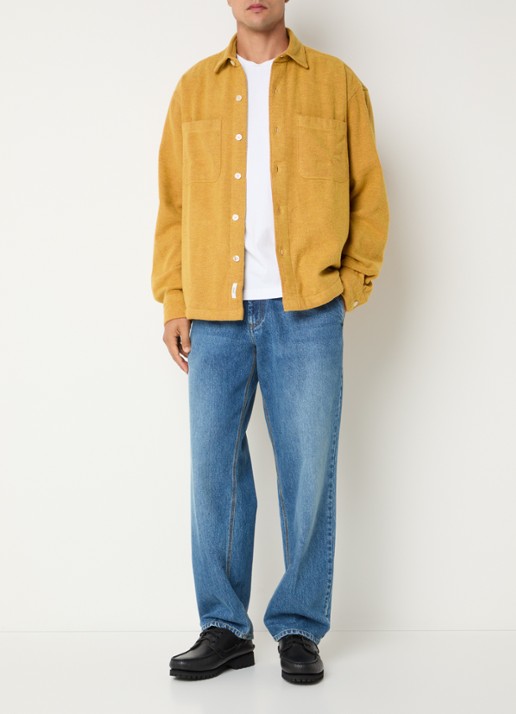 forét Moon overshirt met borstzak - voorkant 4 geel