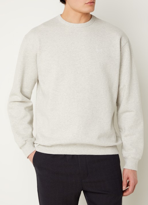 forét Noon sweater met logoborduring