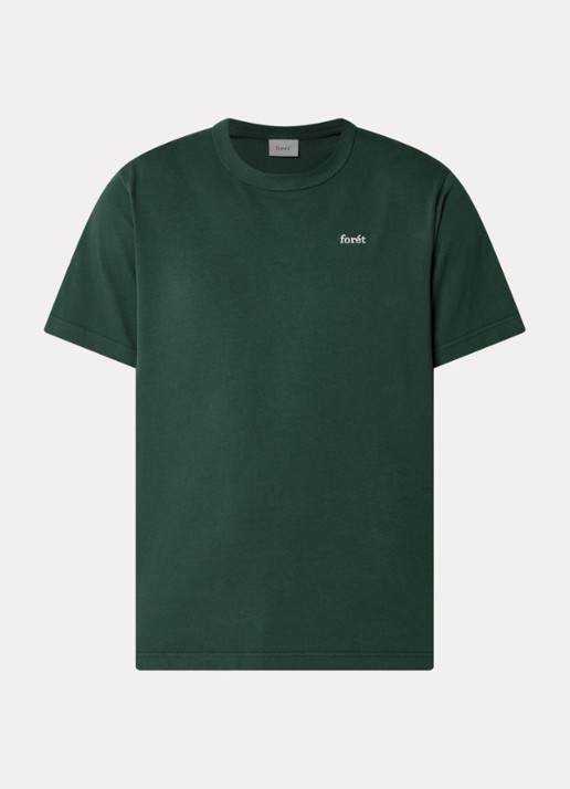 forét Oak T-shirt met logo - voorkant 2 donkergroen