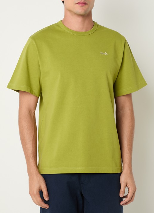 forét Oak T-shirt met logo - detail 4 lime