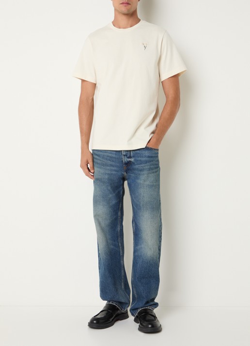 forét Posy T-shirt met ronde hals - voorkant 3 beige