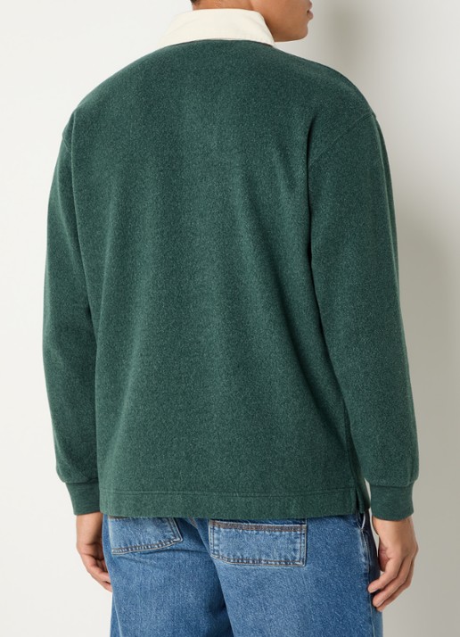 forét Regular fit polo met logo - achterkant 4 donkergroen