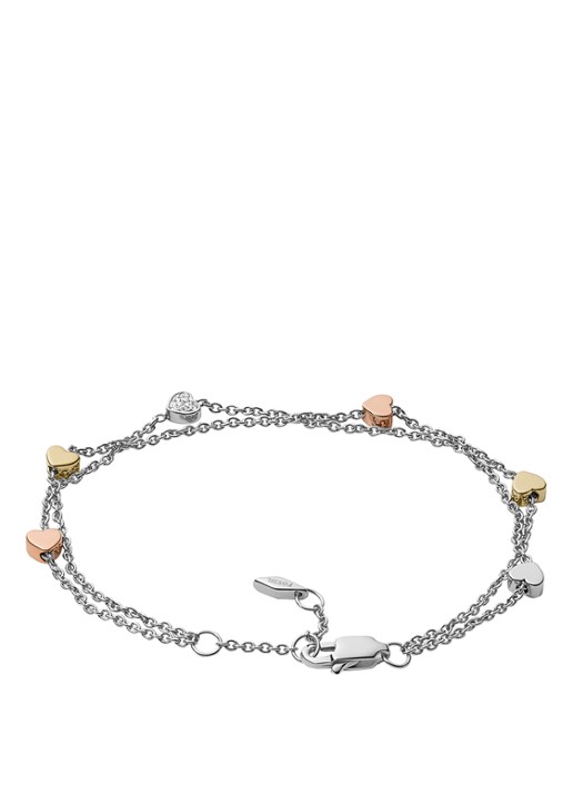 Fossil Armband met glassteen JF02854998 - detail zilver