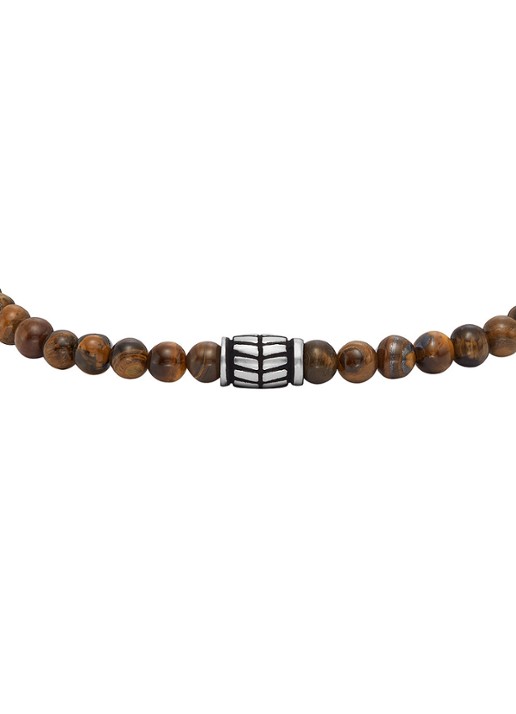 Fossil Armband met kralen JF04413040 - detail bruin