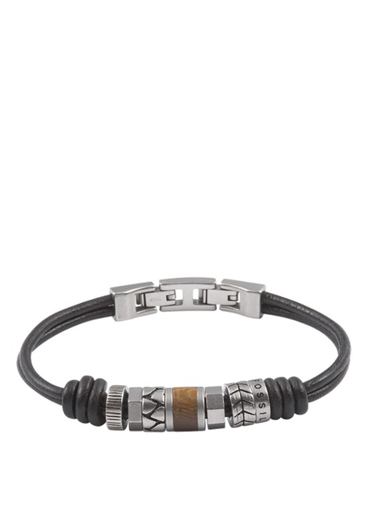 Fossil Armband van leer met kralen JF84196040