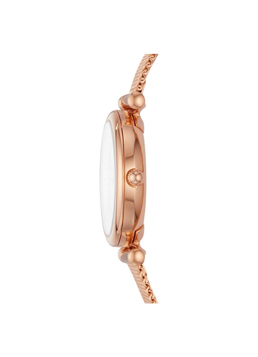 Fossil Carlie Mini horloge ES4433 - voorkant 2 roségoud