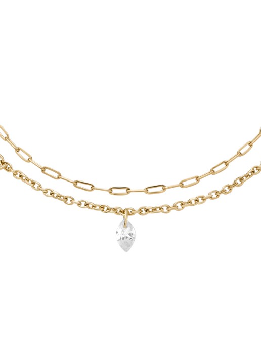 Fossil Ellis armband JF04895710 - detail goud