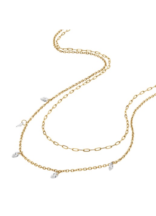 Fossil Ellis ketting  JF04894710 - detail 2 goud