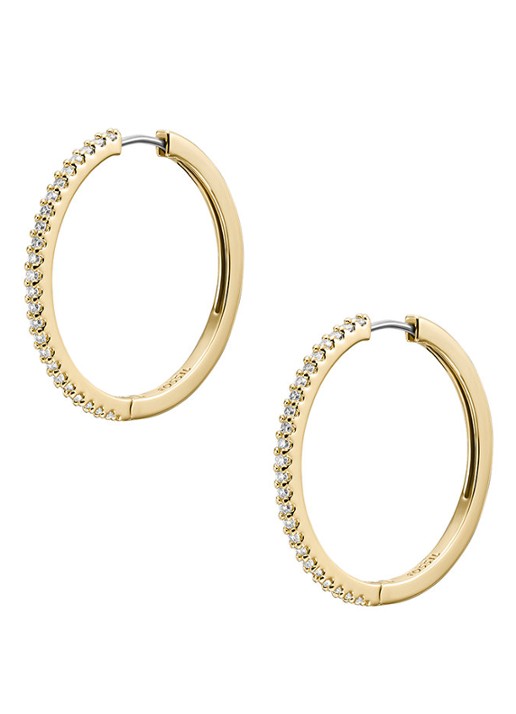 Fossil Ellis oorringen met zirkonia JA7261710 - detail 2 goud