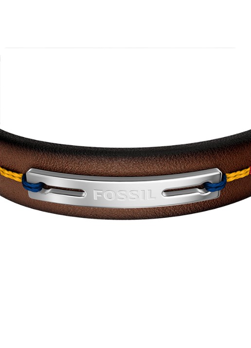 Fossil  Everett armband van leer JF05025040 - detail bruin