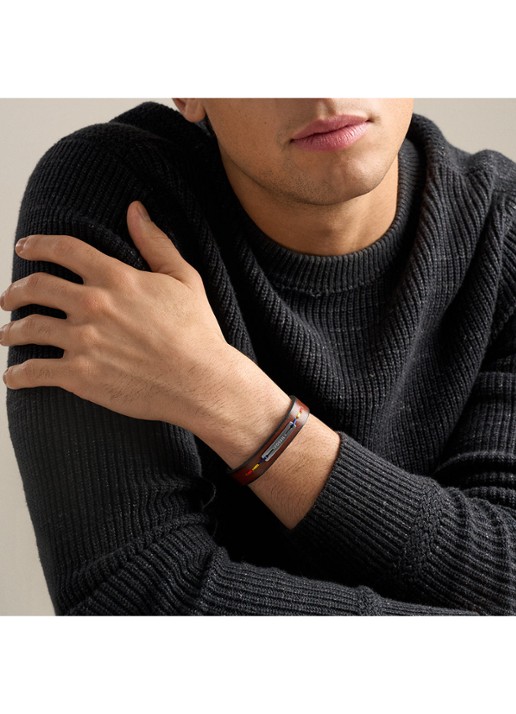 Fossil  Everett armband van leer JF05025040 - detail 4 bruin