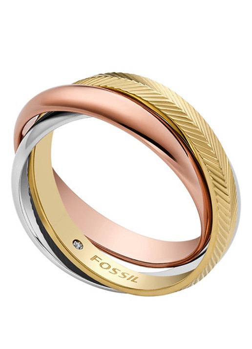Fossil Harlow ring verguld JF04807998 - detail 4 goud