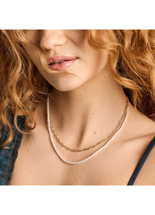 Fossil Heritage ketting verguld  JA7321710 - detail 5 goud