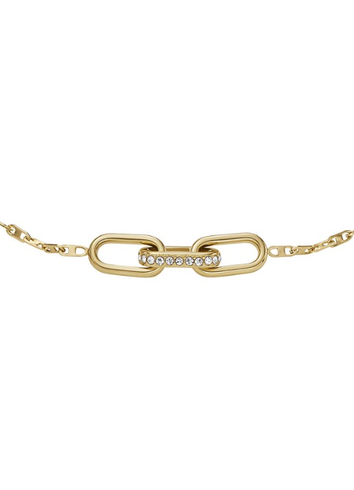 Fossil Heritage schakelarmband met glassteen JF04525710 - detail 4 goud