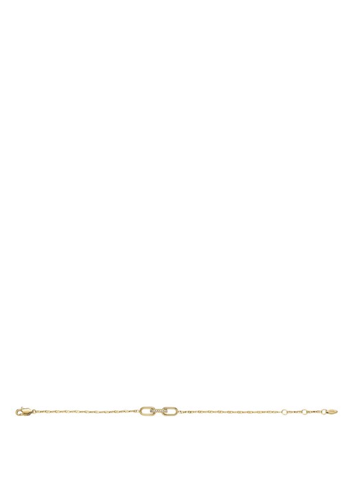 Fossil Heritage schakelarmband met glassteen JF04525710 - detail 6 goud