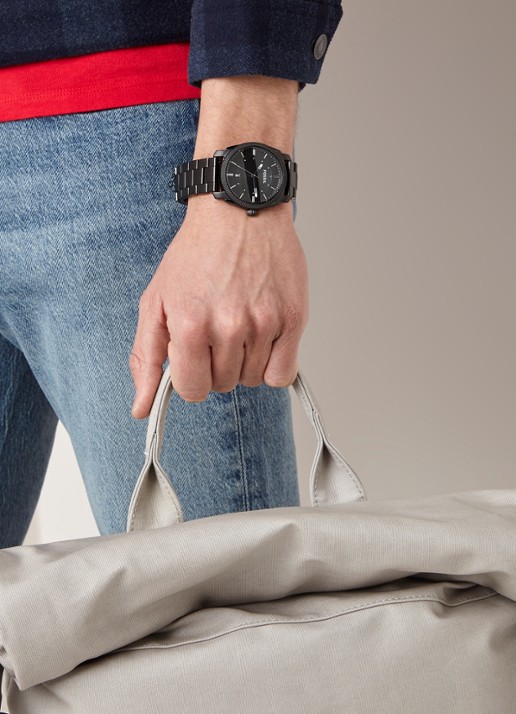 Fossil Horloge FS4775 - voorkant 4 zwart