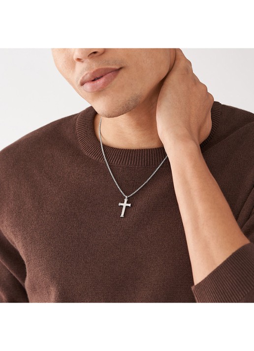 Fossil Ketting met hanger JF04401040 - detail 3 zilver