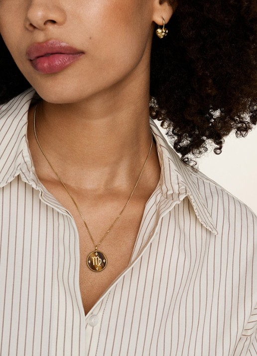 Fossil Ketting met hanger JF04843710 - detail 4 goud