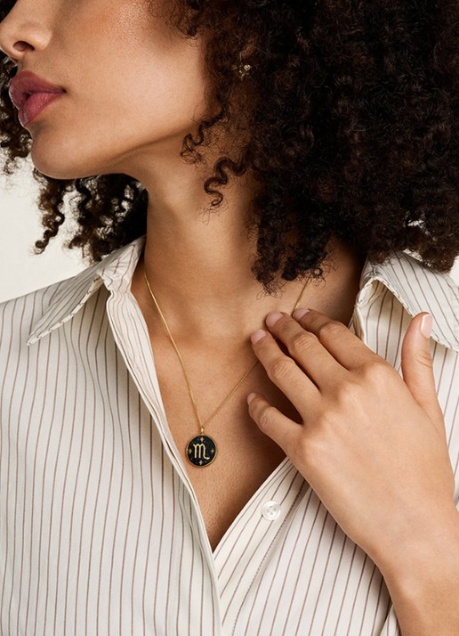 Fossil Ketting met hanger JF04845710 - detail 4 goud